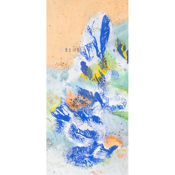 "Mar atravesando el naranja" 21 x 29 cm